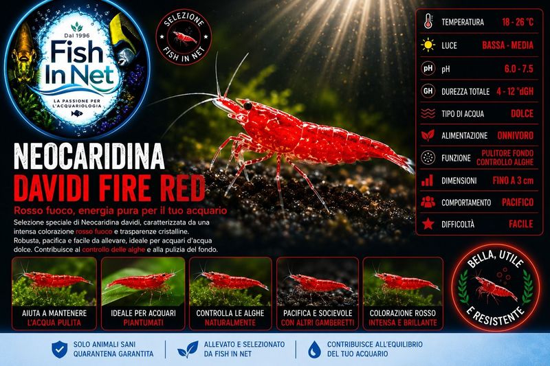 NEOCARIDINA DAVIDI FIRE RED NEOCARIDINA DAVIDI FIRE RED