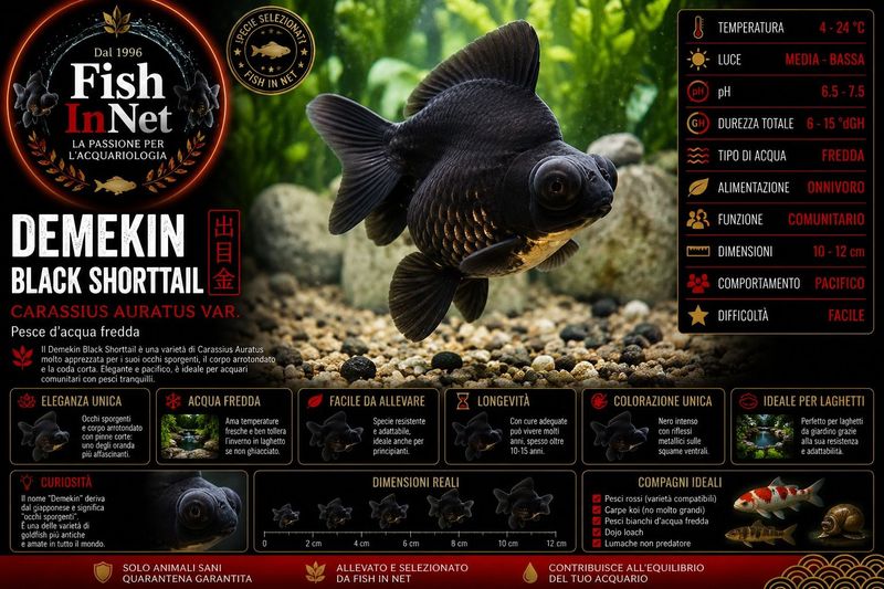DEMEKIN BLACK SHORT TAIL 6cm