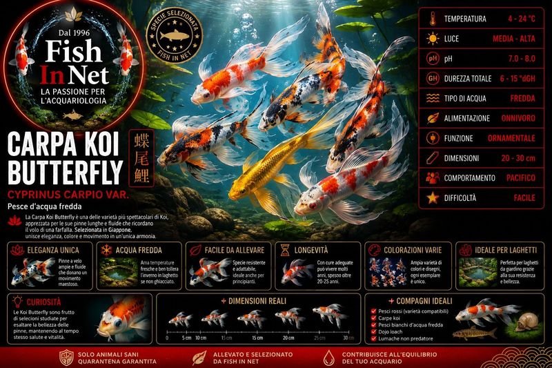 CARPA KOI BUTTERFLY 10/12 CM
