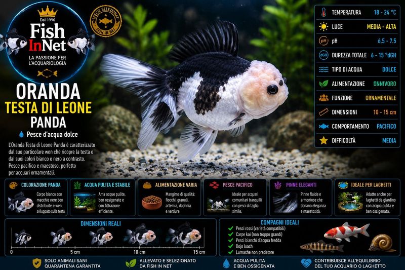 TESTA DI LEONE PANDA 7-8 cm PREMIUM QUALITY