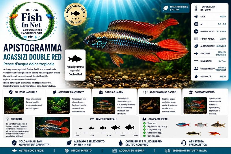 APISTOGRAMMA AGASSIZI DOUBLE RED SM