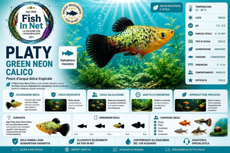 PLATY GREEN NEON CALICO