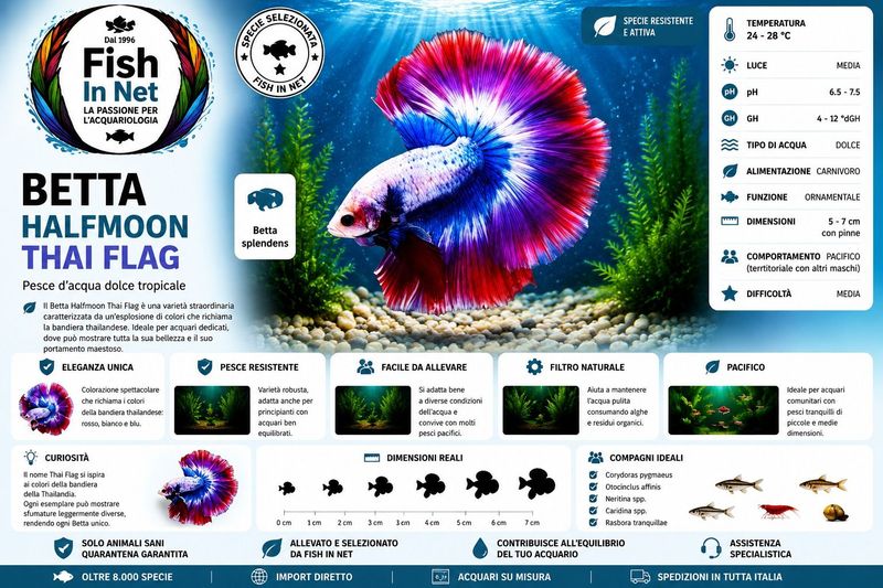 BETTA MASCHIO HALFMOON THAI FLAG