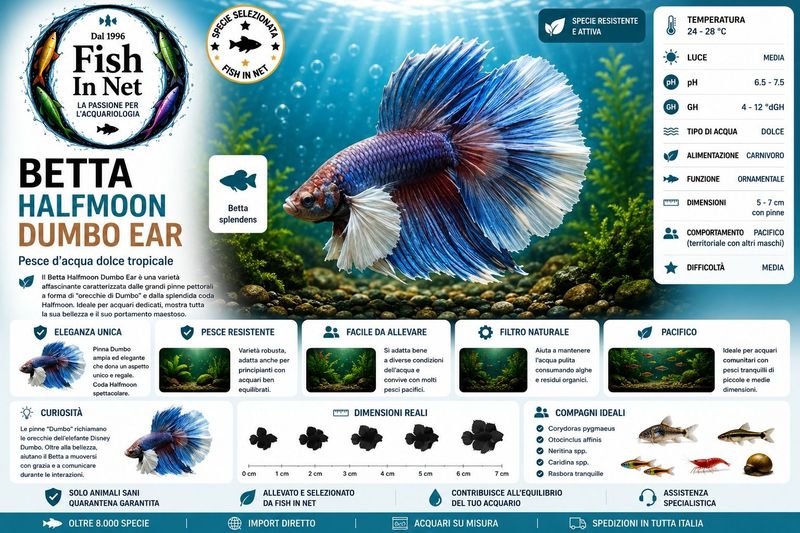 BETTA MASCHIO HALFMOON DUMBO EAR