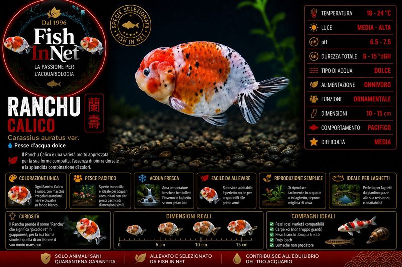 RANCHU CALICO 7/8  CM PREMIUM QUALITY