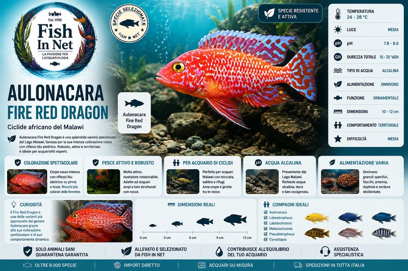 AULONACARA FIRE FISH RED DRAGON