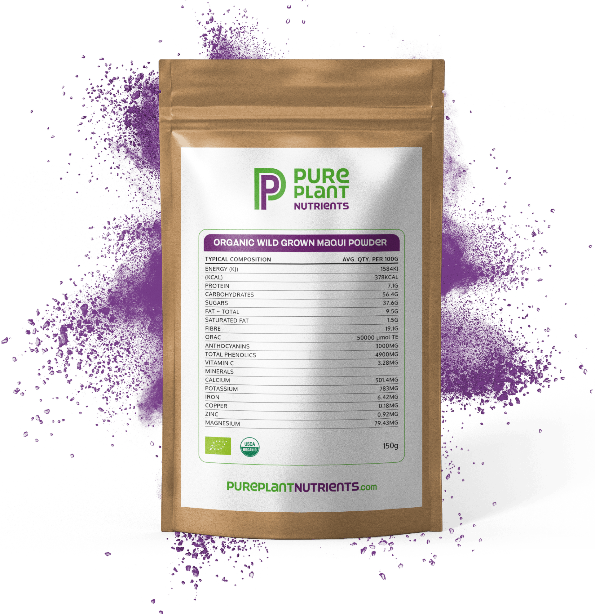 ORGANIC 100% MAQUI BERRY POWDER 150 GRAMS.  HIGH STRENGTH LEAN MUSCLE BODY ENERGISING REPLENISHING AND DETOXIFYING. IMMUNE BOOSTING ANTIOXIDANT RICH OPTIMAL NUTRITIONAL POWERHOUSE.