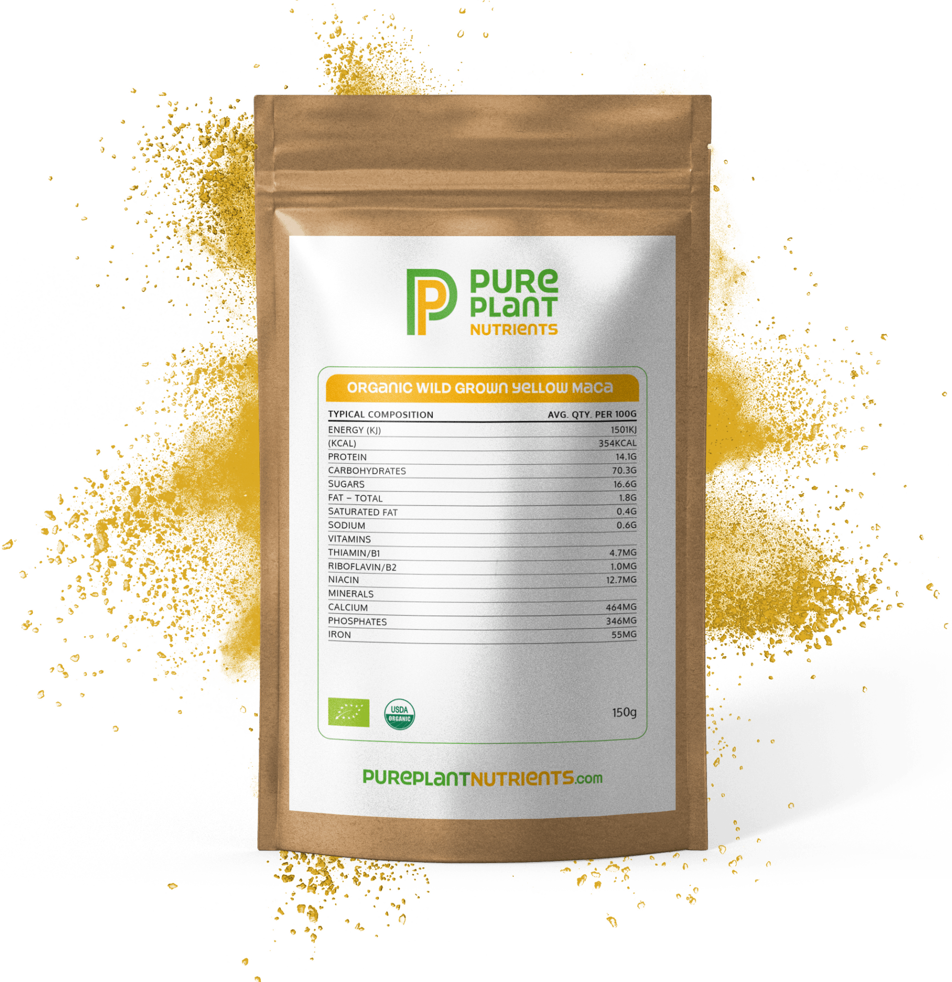ORGANIC WILD GROWN YELLOW MACA 250g - VERY POWERFUL LIBIDO BOOSTING, BODY ENERGISER.