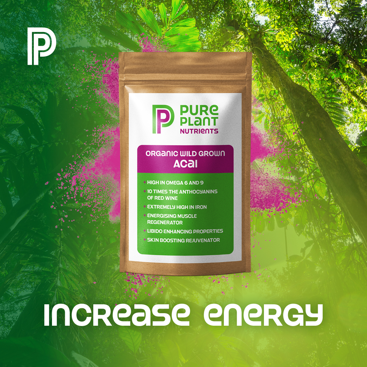 ORGANIC PURE STRENGTH 250 GRAM 100% BRAZILIAN ACAI BERRY POWDER.  COMPLETE DETOXIFYING AND REPLENISHING. PURE OPTIMAL BODY ANTIOXIDANT NUTRITION. FREE UK POSTAGE.