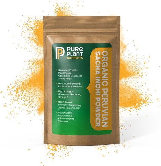 Organic Sacha Inchi Powder - 100% Complete Plant Based Protein & Lean Muscle Body Energising Premium Nutritional Powerhouse.  500g  9 Essential Amino Acids, Omega 3, 6, 9, Rich In Vitamin A & E