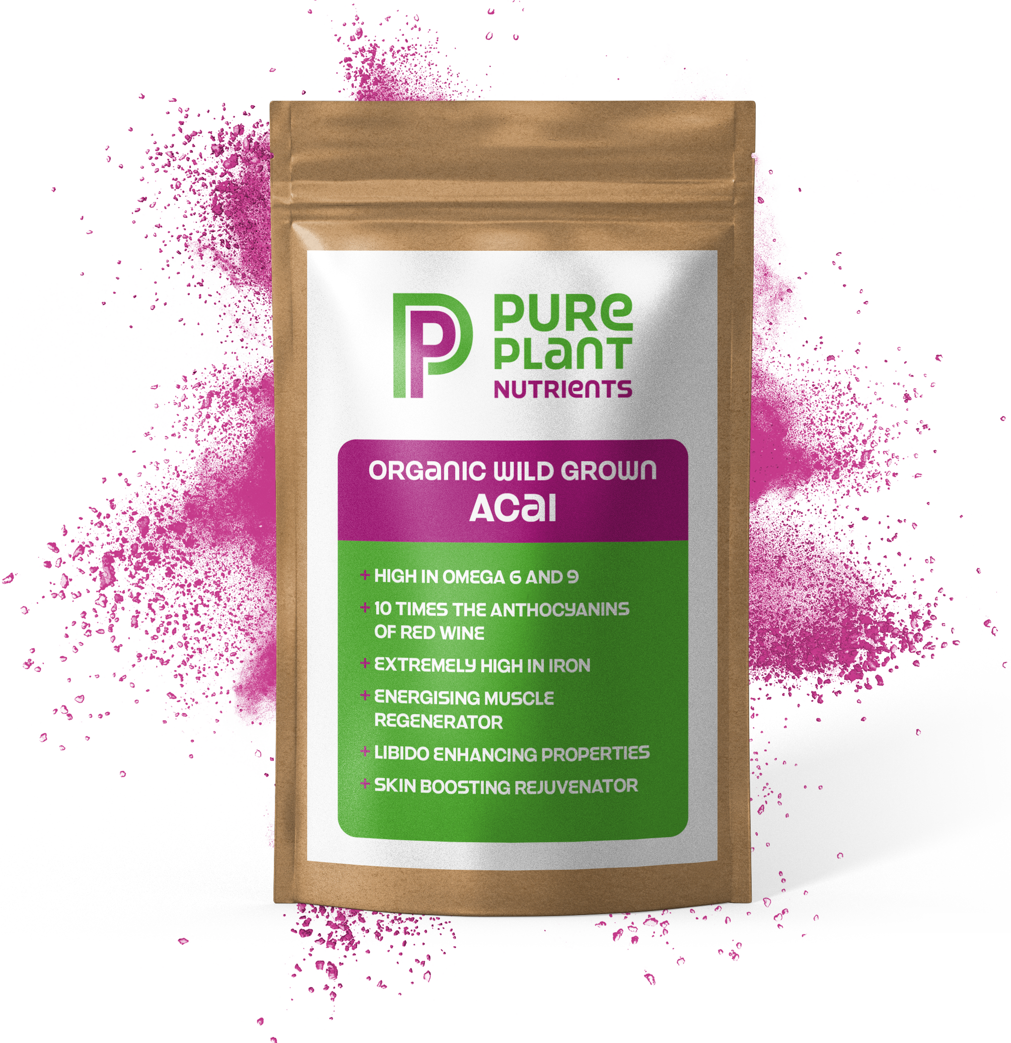 ACAI BERRY POWDER, BRAZILIAN, ORGANIC HIGH GRADE - 250g