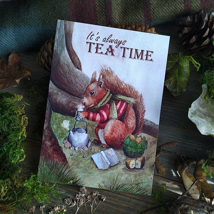Carte A6 - « It&#39;s always Tea time»