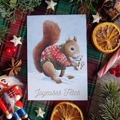 Carte de voeux "Écureuil"