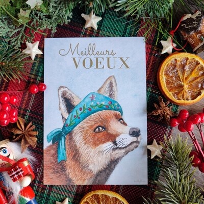 Carte de voeux "Renard"