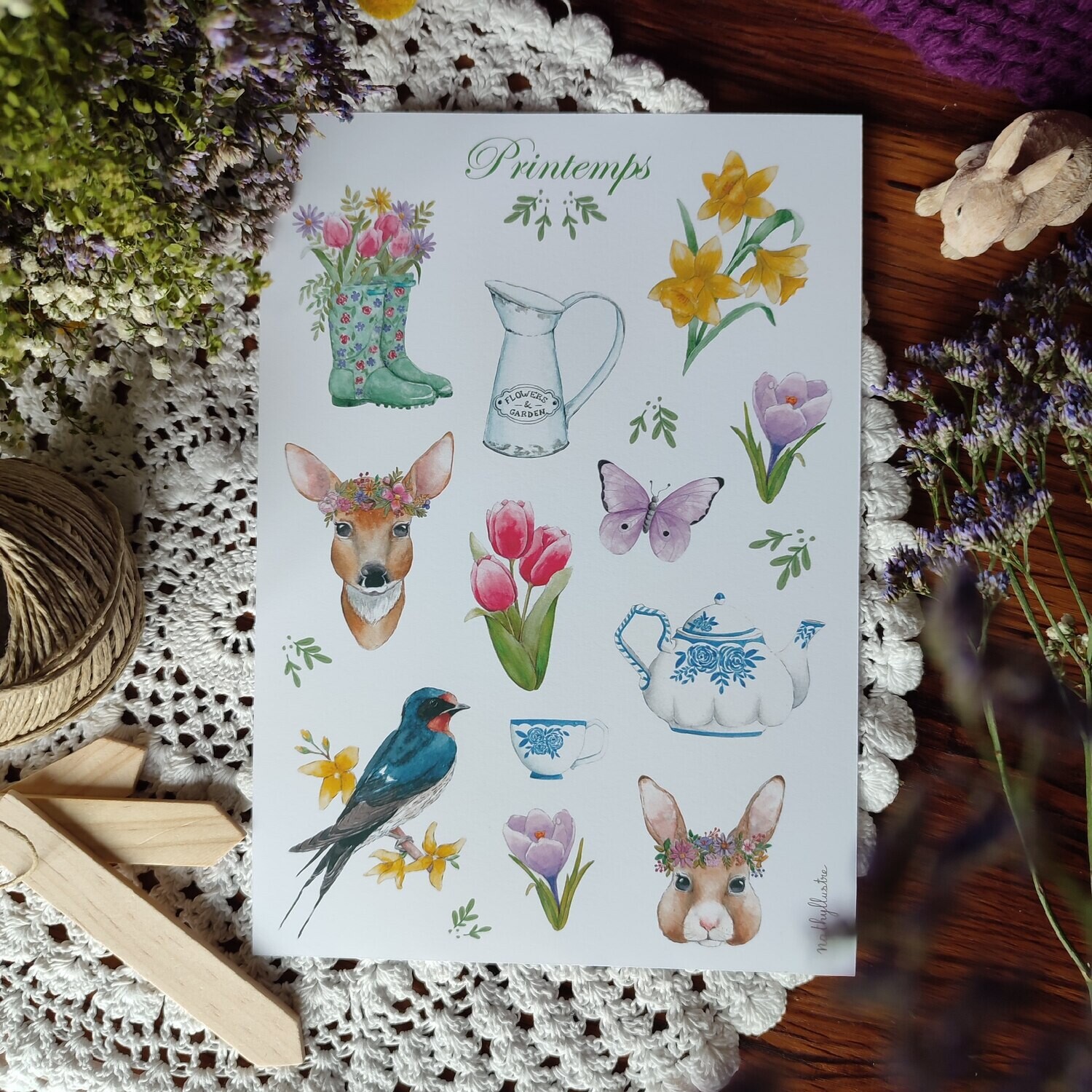 Carte A5 - Favoris de Printemps