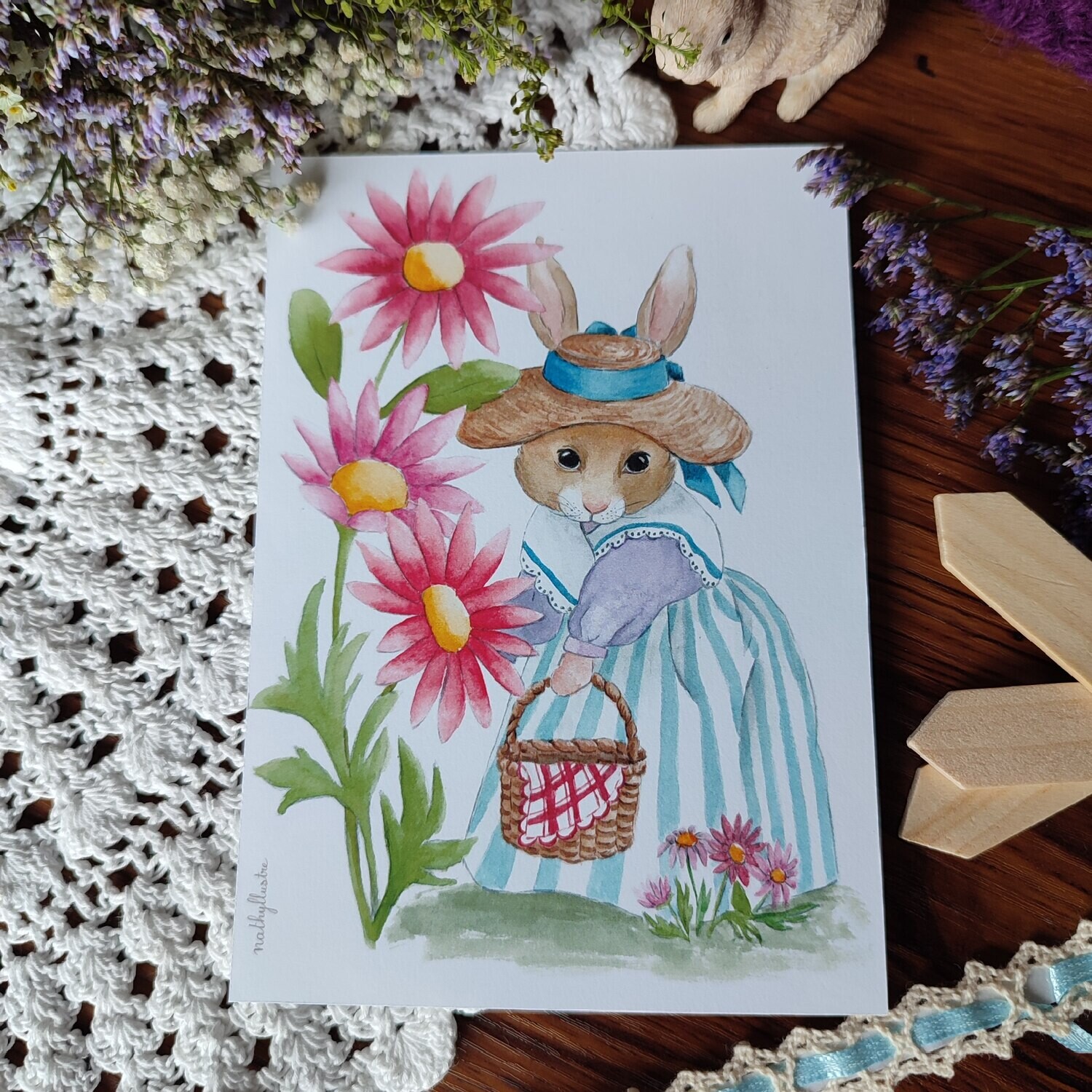Carte A6 - &quot;Cueillette de Printemps&quot;