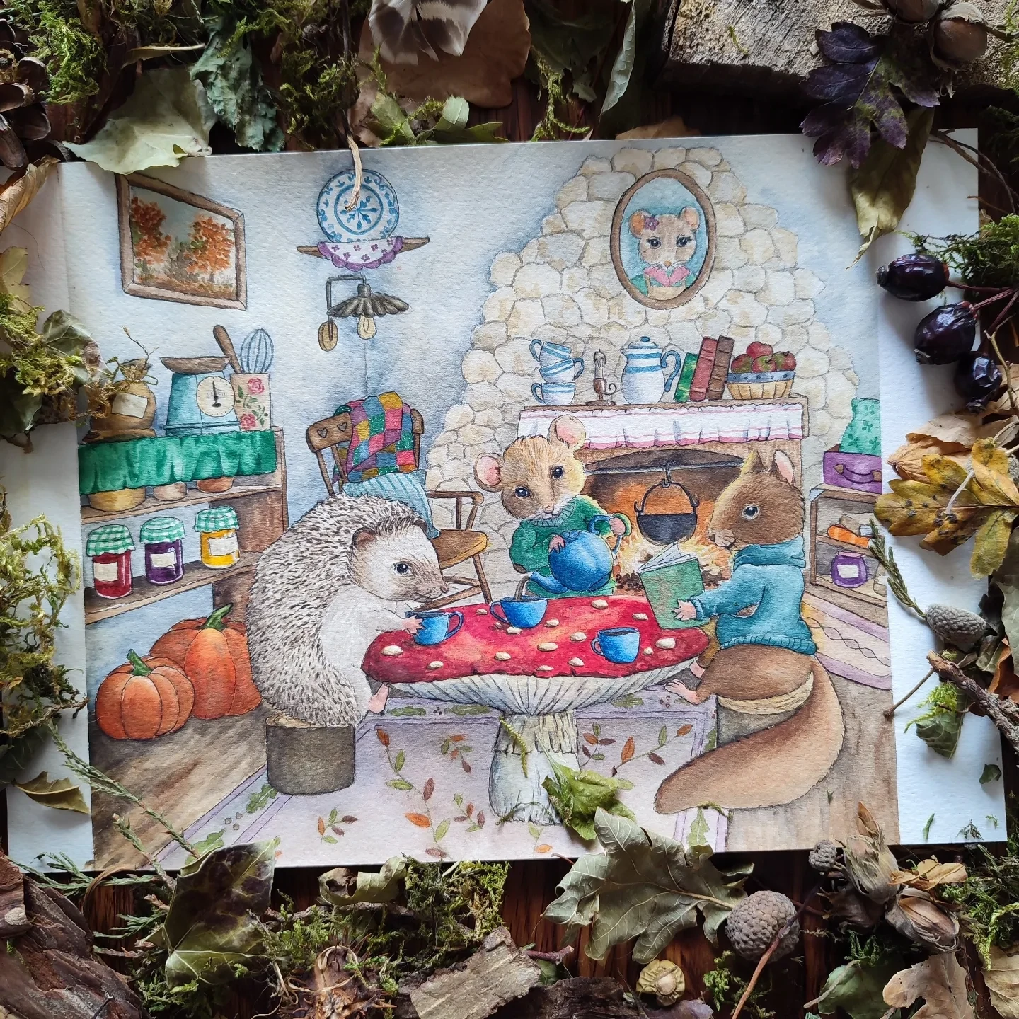 Carte - &quot;Tea time au cottage d&#39;Automne&quot;