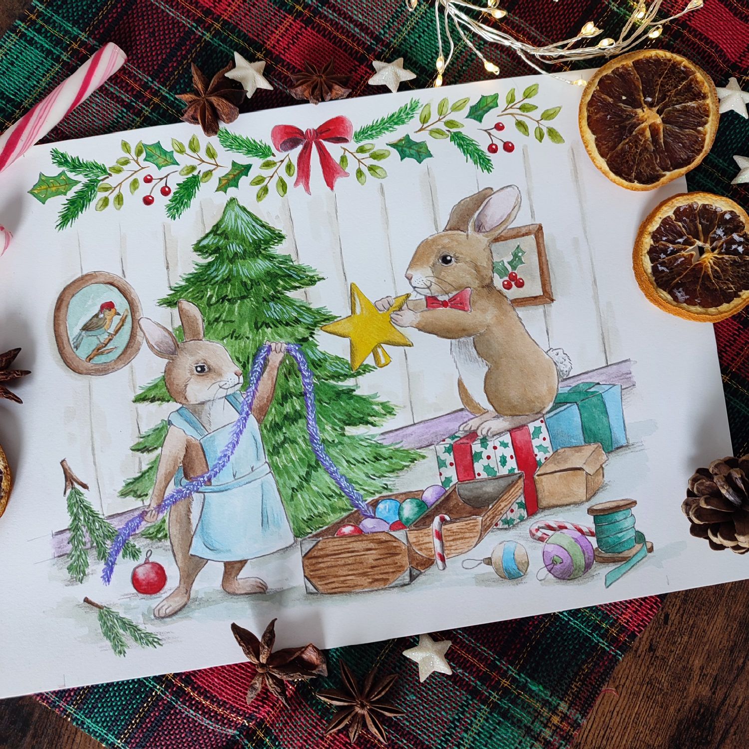 Carte - &quot;Préparatifs de Noël&quot;