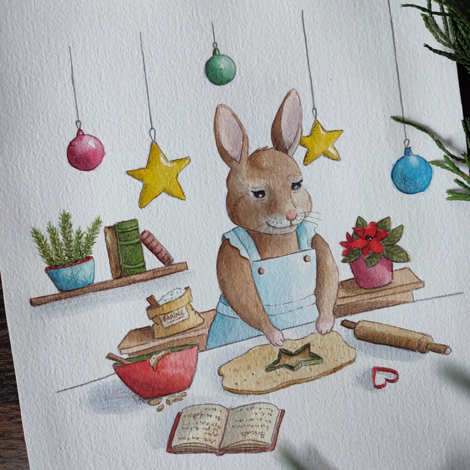 Carte - &quot;Biscuits de Noël&quot;