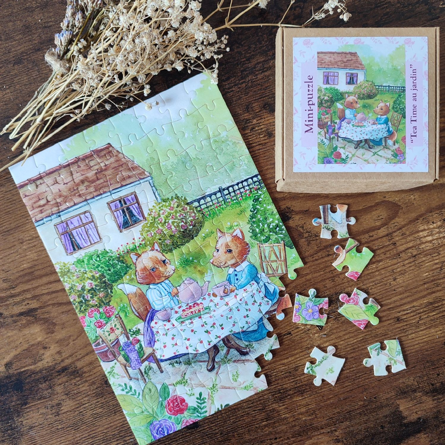 Petit puzzle &quot;Tea time au jardin&quot;