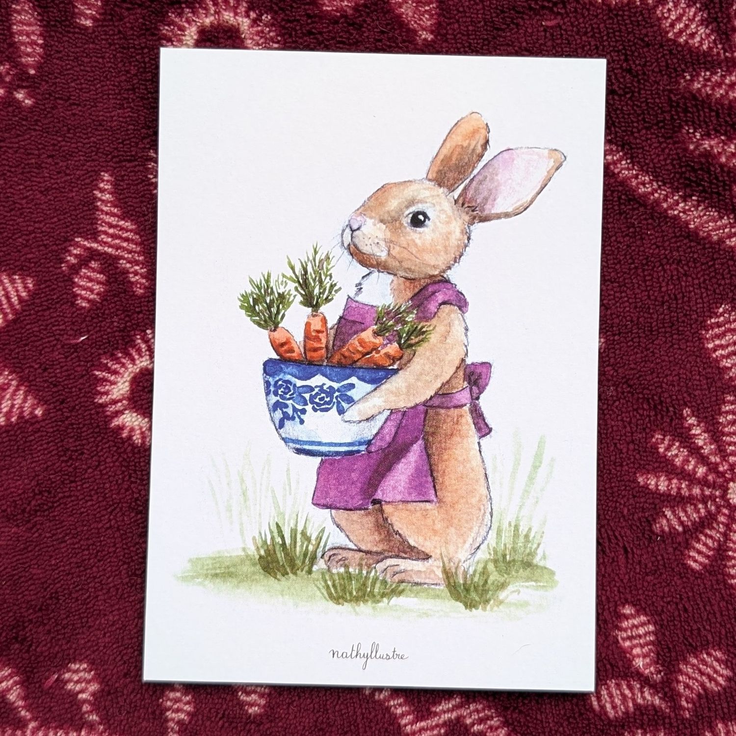 Carte "Lapin aux carottes"