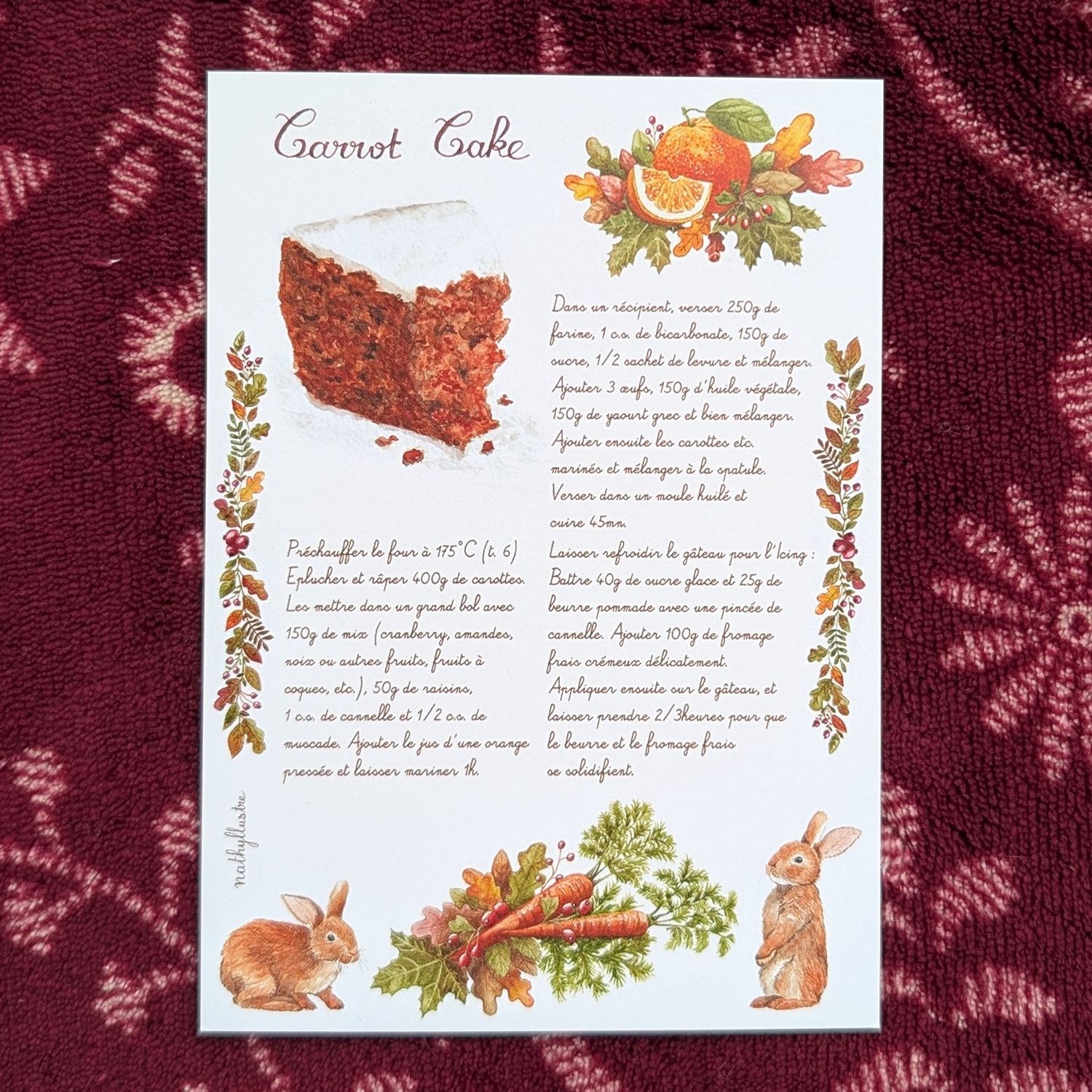 Carte "Carrot Cake"