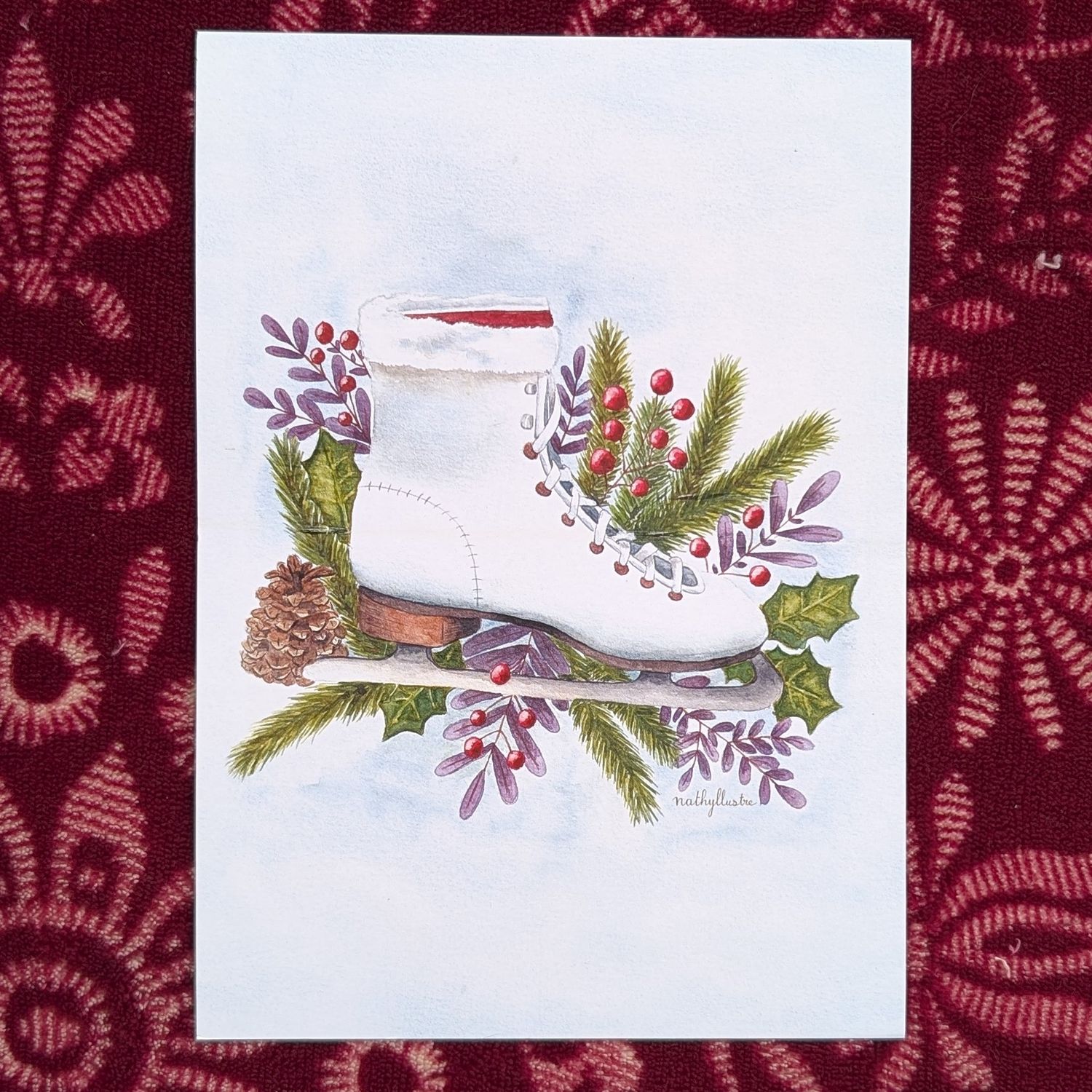 Carte A5 "Patin à glace"