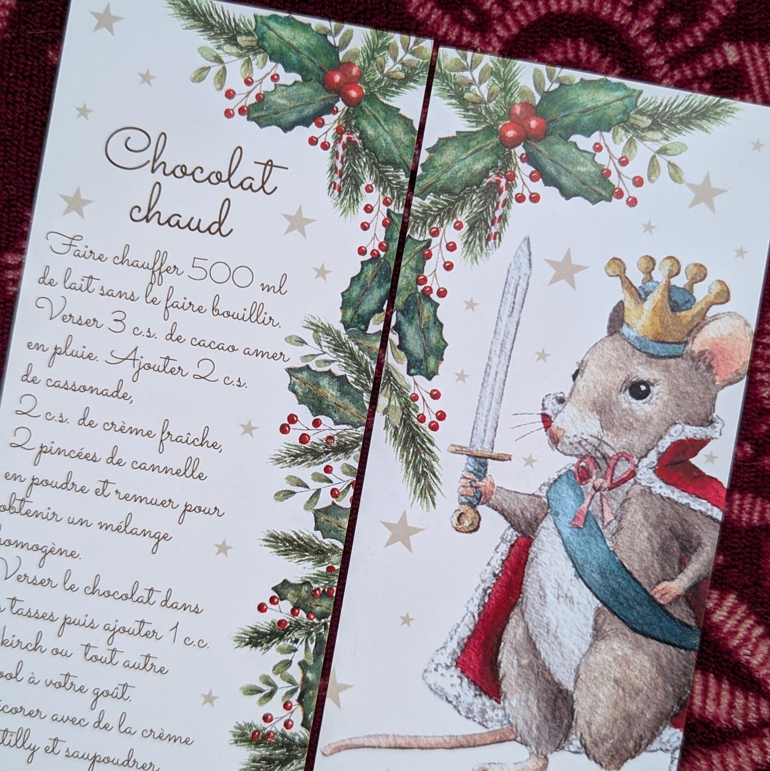 Marque page "Chocolat chaud du Casse-Noisette"