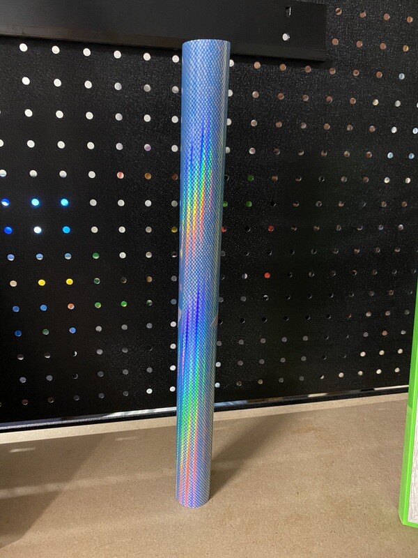 HTV Blue Rainbow Snake Skin Pattern (1 Metre)