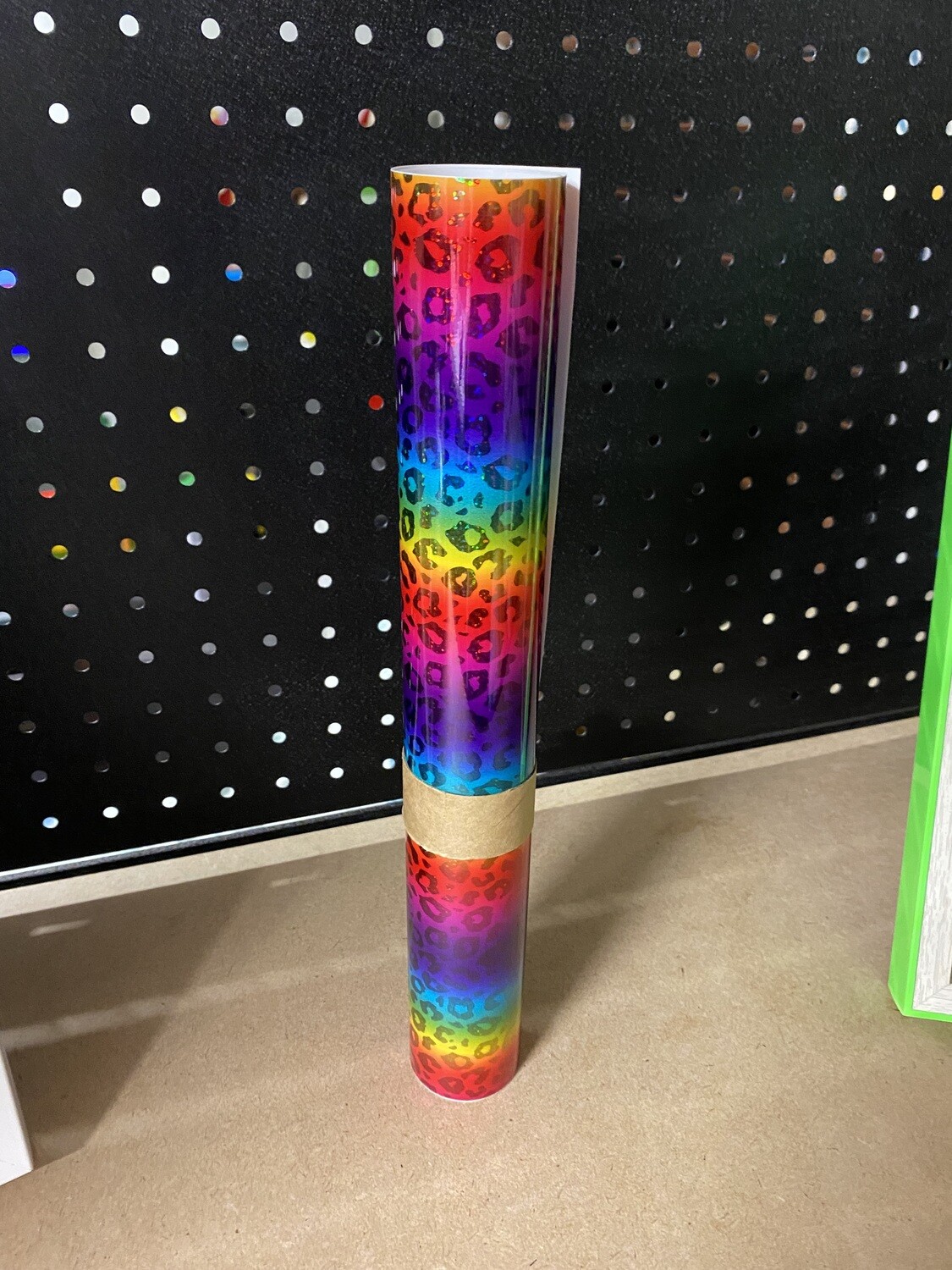 Permanent Rainbow Holographic Leopard (A4 Sheet)
