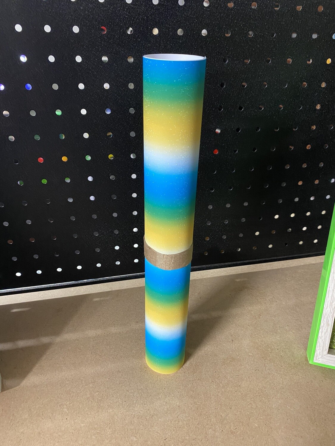 Permanent Pure Glitter Rainbow Blue Yellow (A4 Sheet)