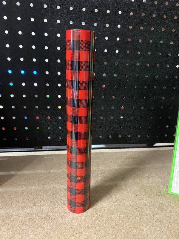 HTV Plaid Black Red (A4 Sheet)