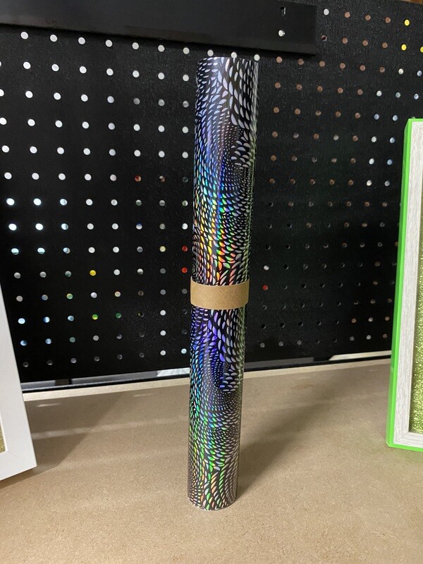 HTV Crock Skin Black Rainbow (A4 Sheet)
