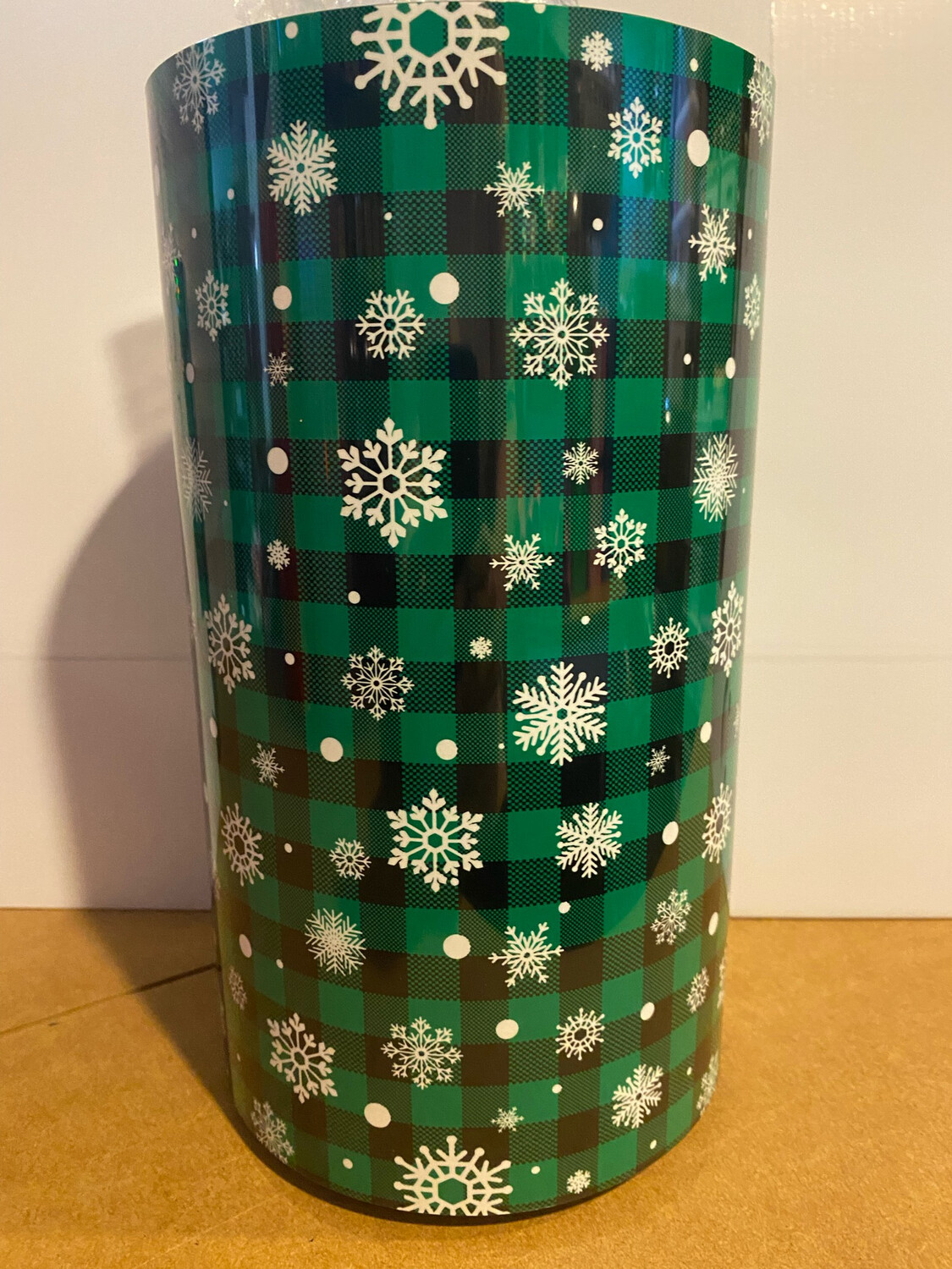 HTV - Snow Buffalo Plaid Black Green (A4 Sheet)