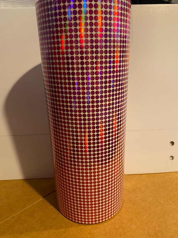 Permanent - Rose Red Square and Small Dots (1 Metre)