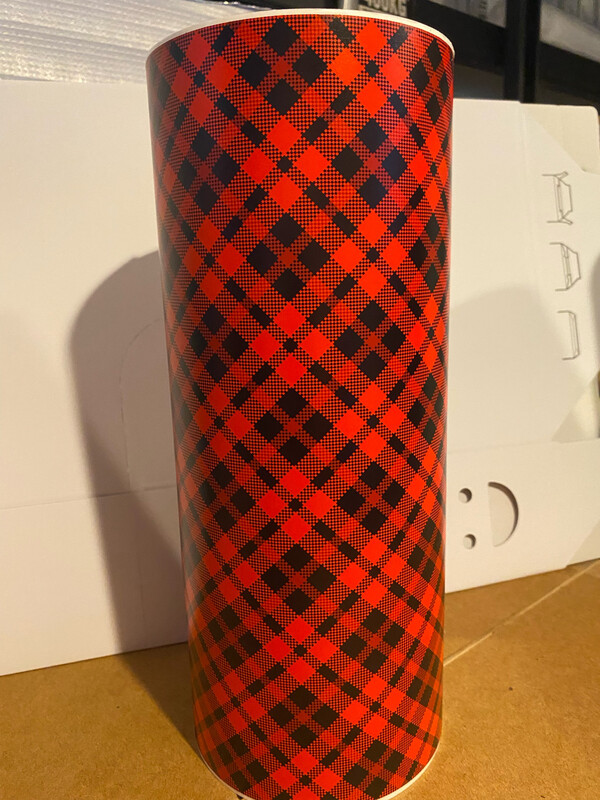 Permanent - Buffalo Plaid Black Red (1 Metre)