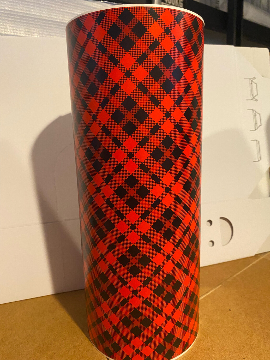 Permanent - Buffalo Plaid Black Red (A4 Sheet)