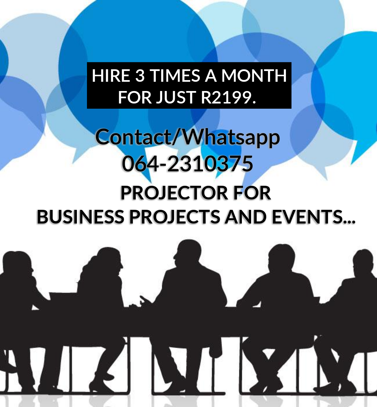 HIRE PROJECTOR AND SCREEN FOR BUSINESS PROJECTS