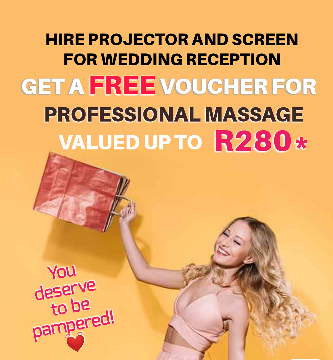 GET YOUR FREE VOUCHER...HIRE PROJECTOR FOR WEDDING RECEPTION!