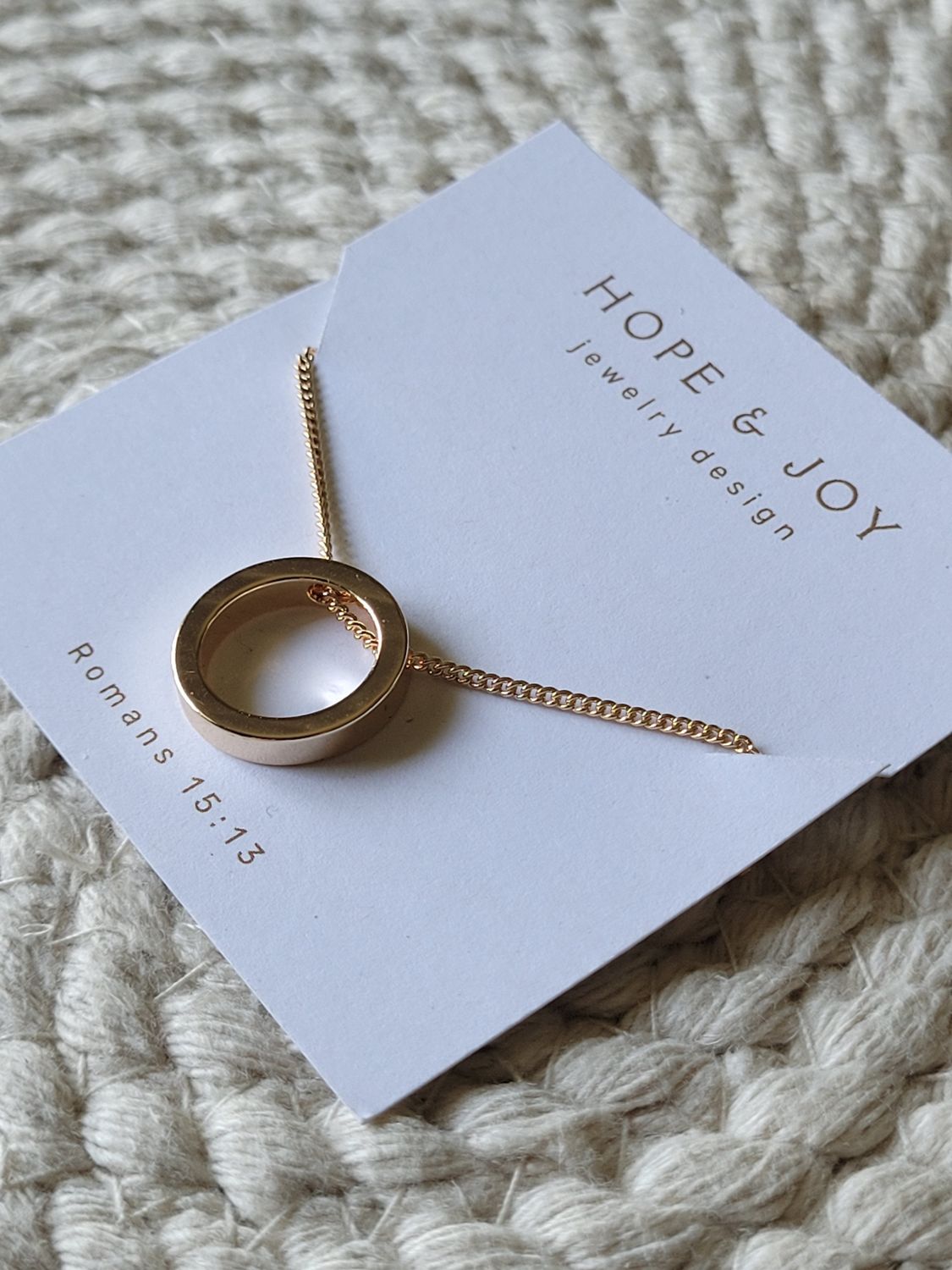 18k Gold-Plated Ring Necklace 