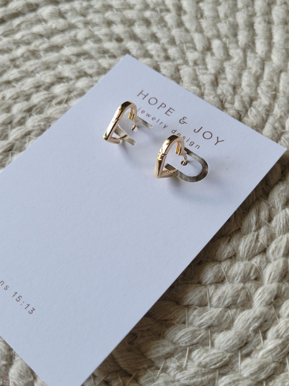 14k Gold-Plated Heart Huggies