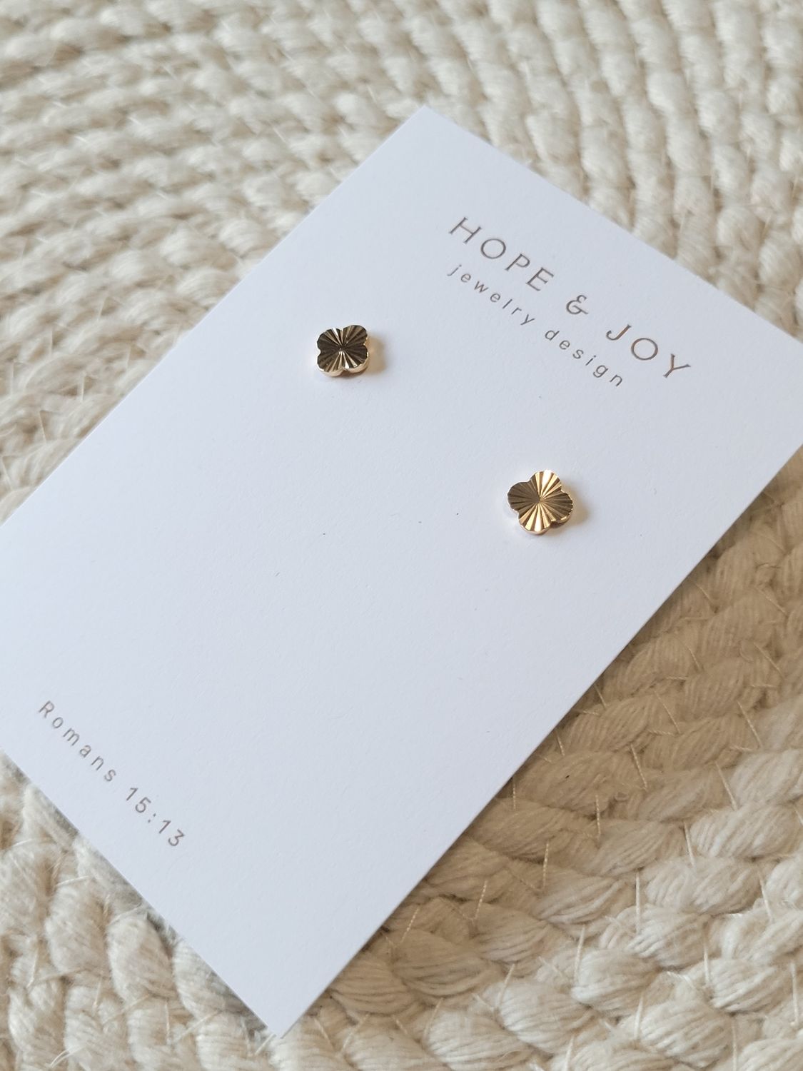 14k Gold-Plated Clover Studs