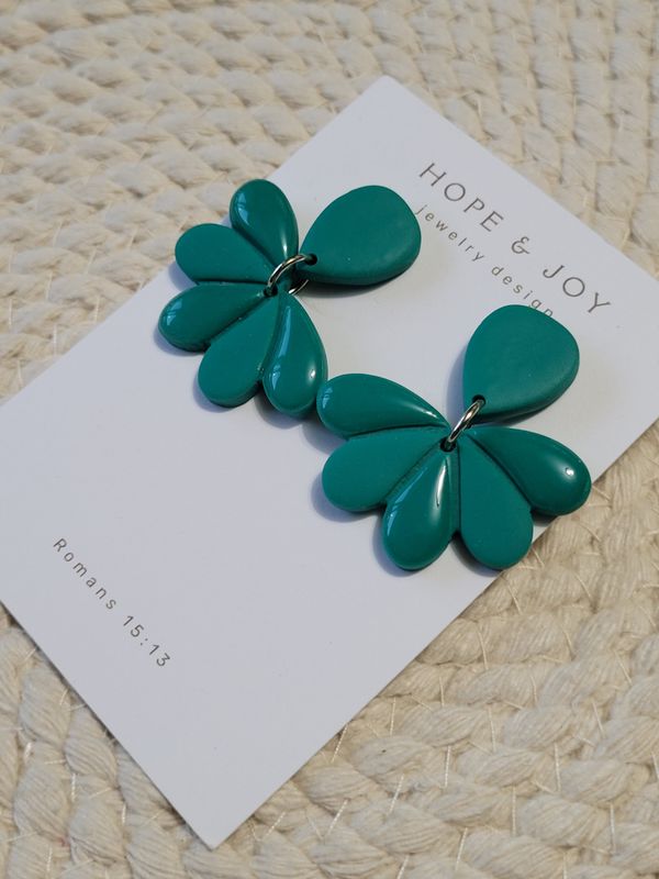 Green Petal Dangle