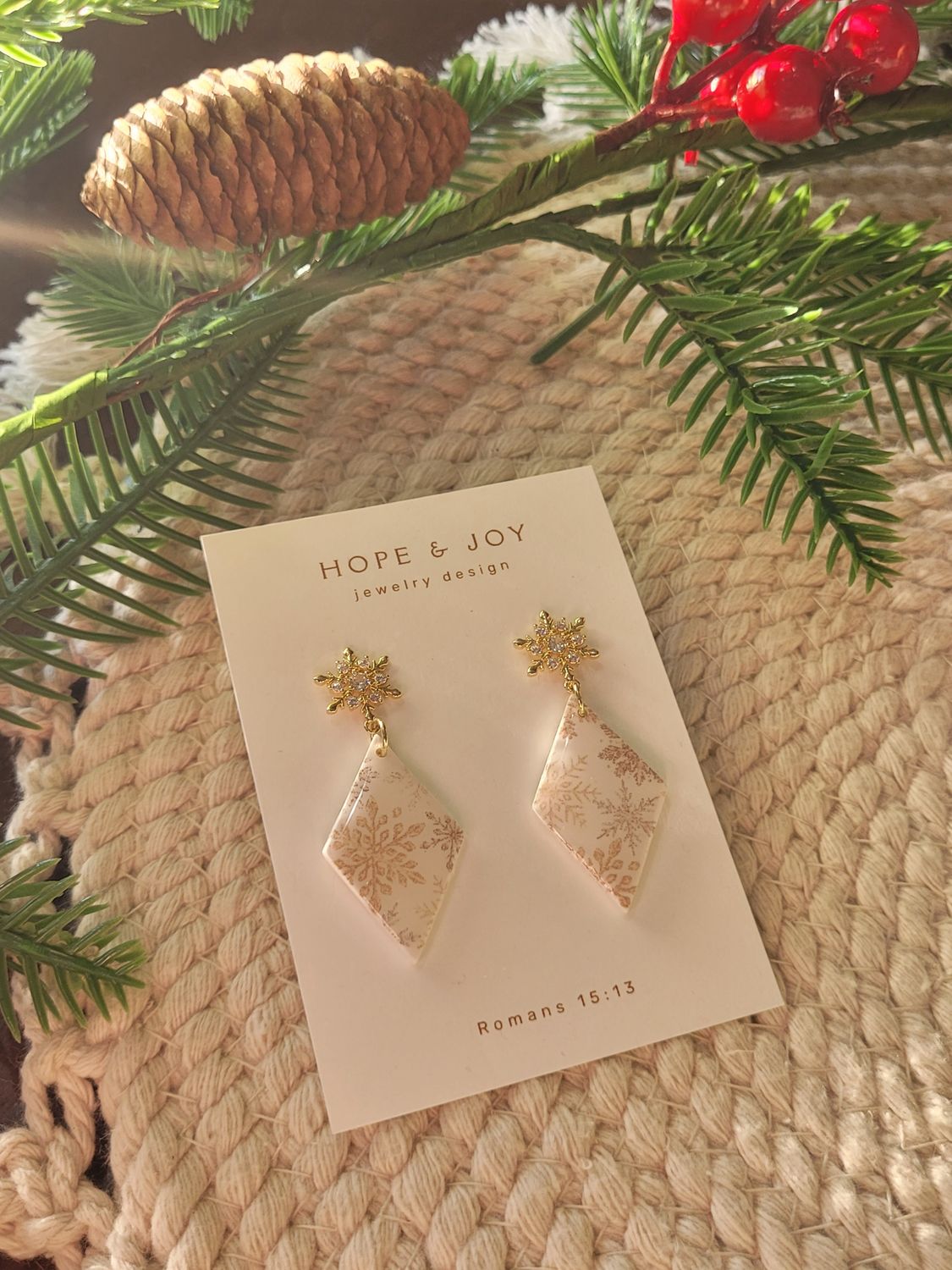 Snowflake Diamond Dangle