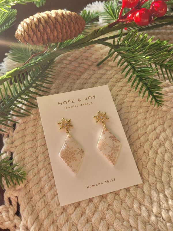 Snowflake Diamond Dangle