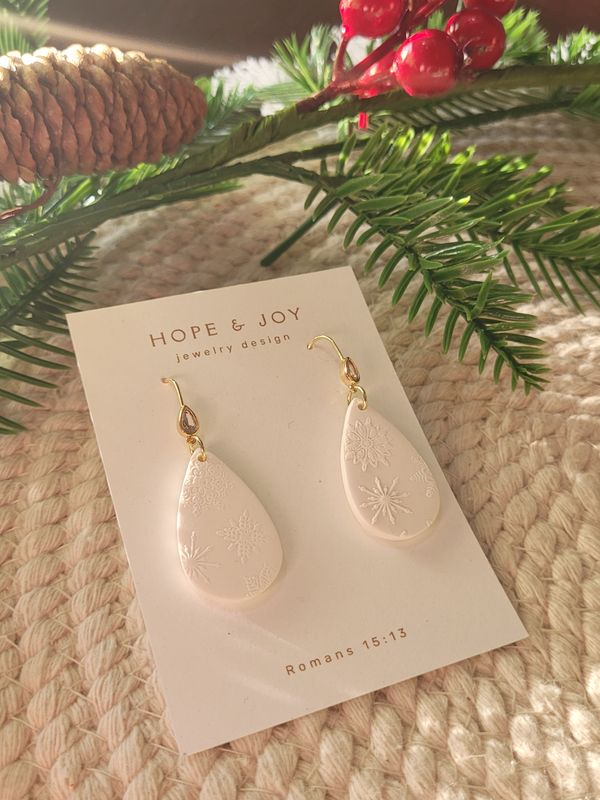 Embossed Snowflake Drops