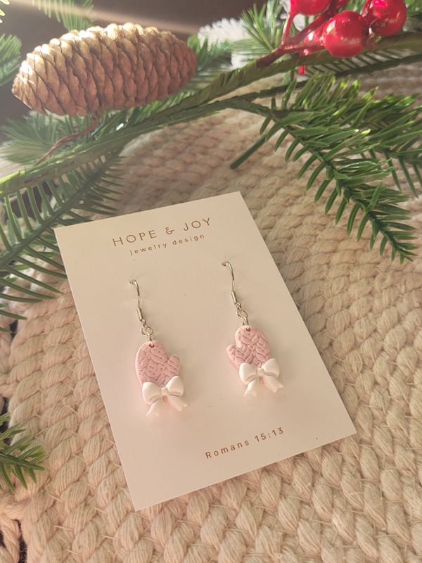Pink Mitten Dangle