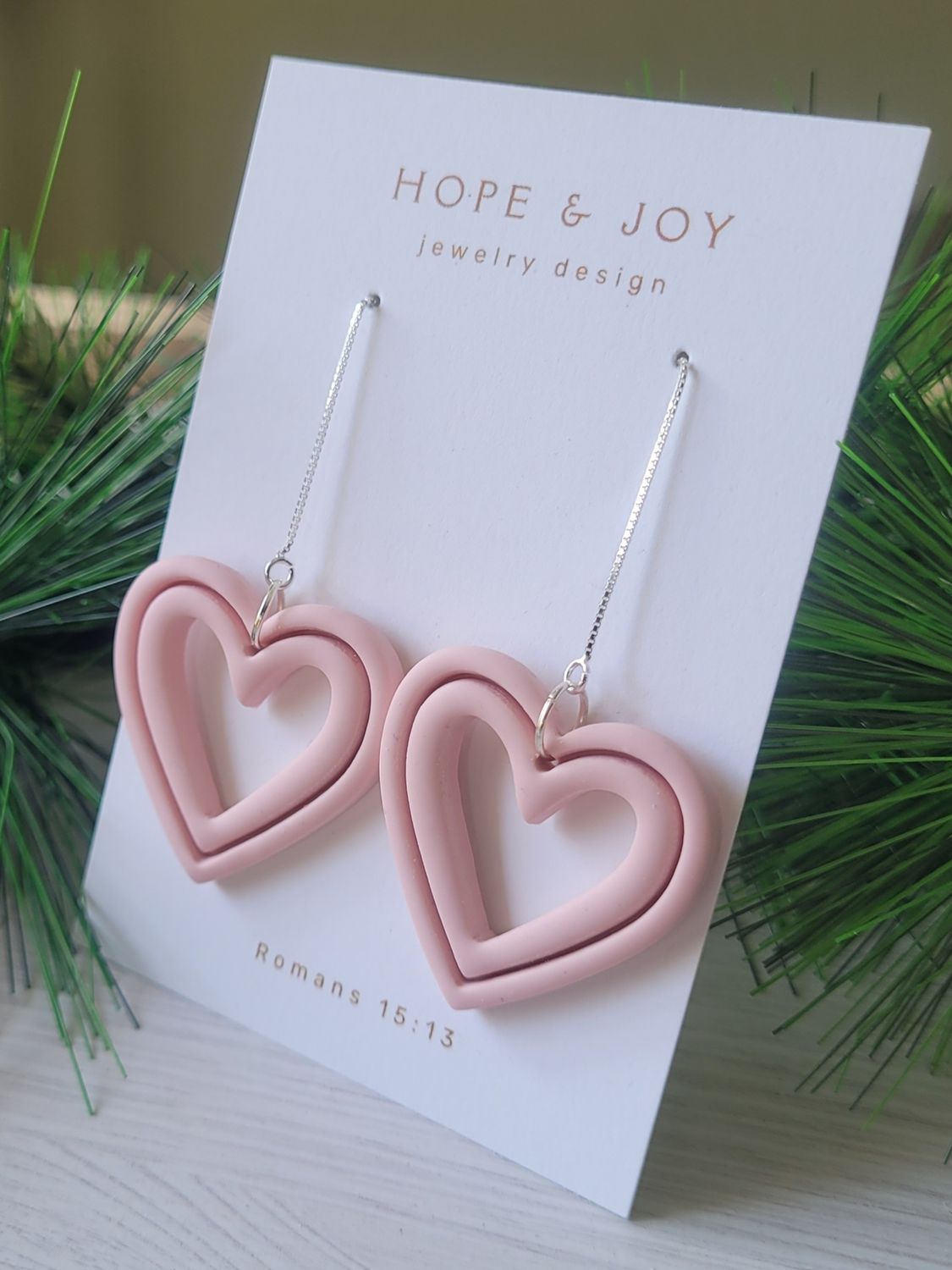 Pink Heart Threaders