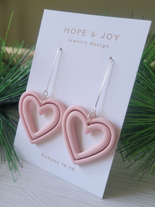 Pink Heart Threaders