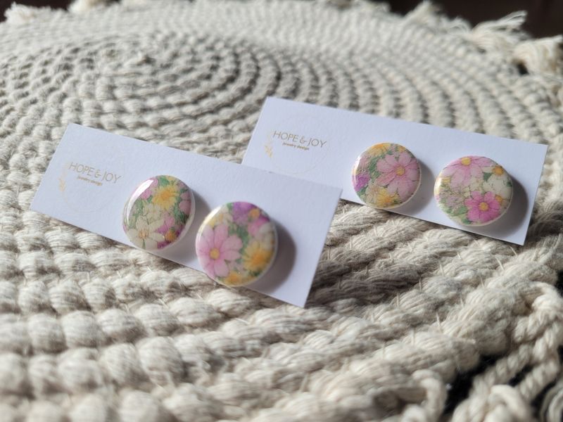 Spring Floral Statement Studs